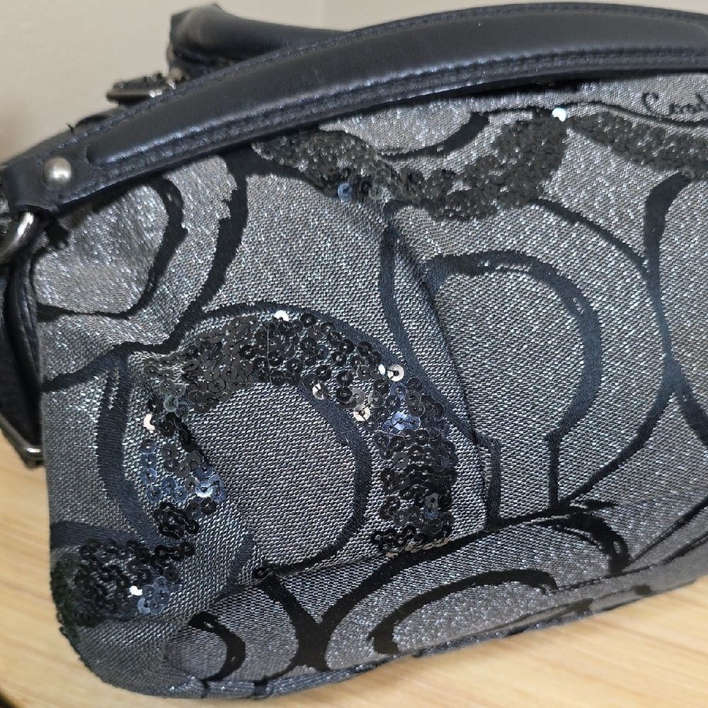Coach Madison Sophia Op Art Sequin Satchel - Picture 12 of 16
